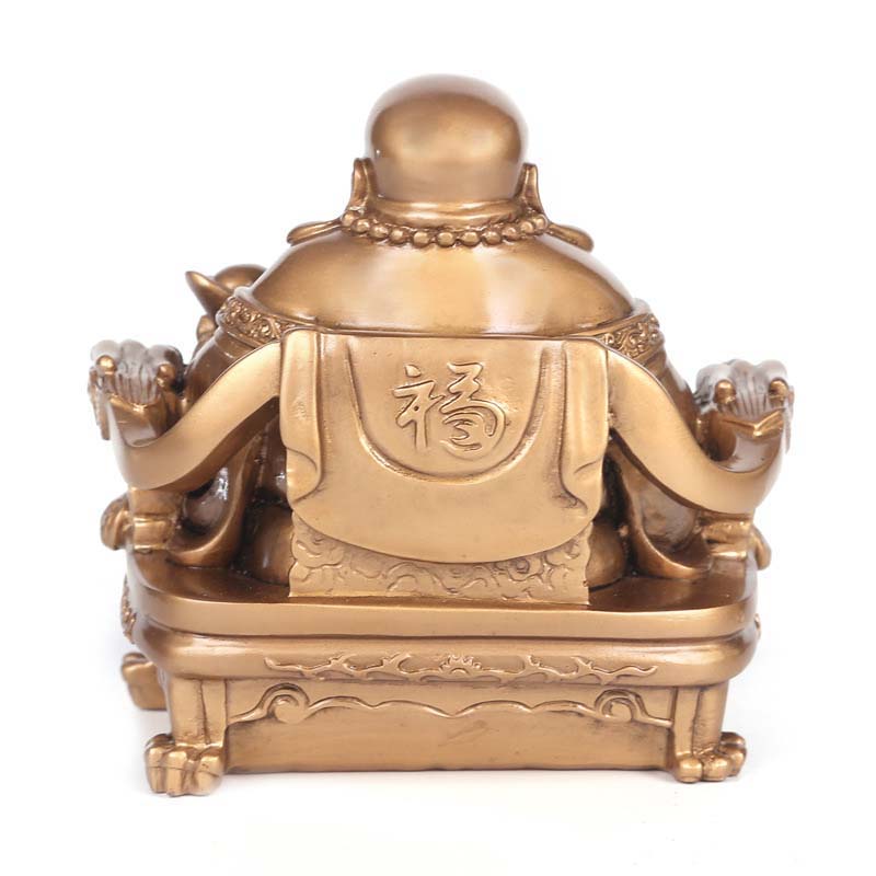 Miniature Fengshui Sitting Maitreya Laughing Buddha Statue 11cm