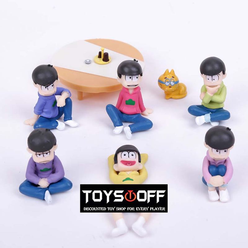 Mr Osomatsu San Karamatsu Ichimatsu Mini Action Figure Toy Set 6pcs