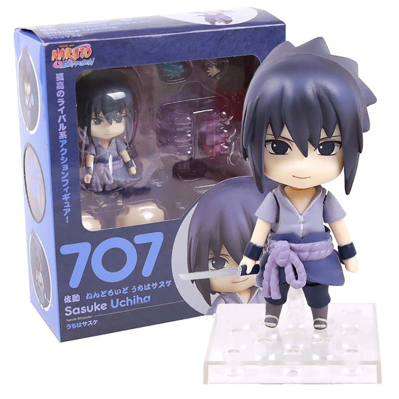 Naruto Shippuden Uchiha Sasuke 707 Action Figure Cute Toy 10cm