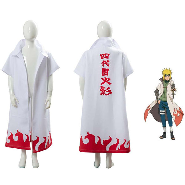 Naruto Cosplay 4th Yondaime Hokage Namikaze Minato Cloak Halloween Costume