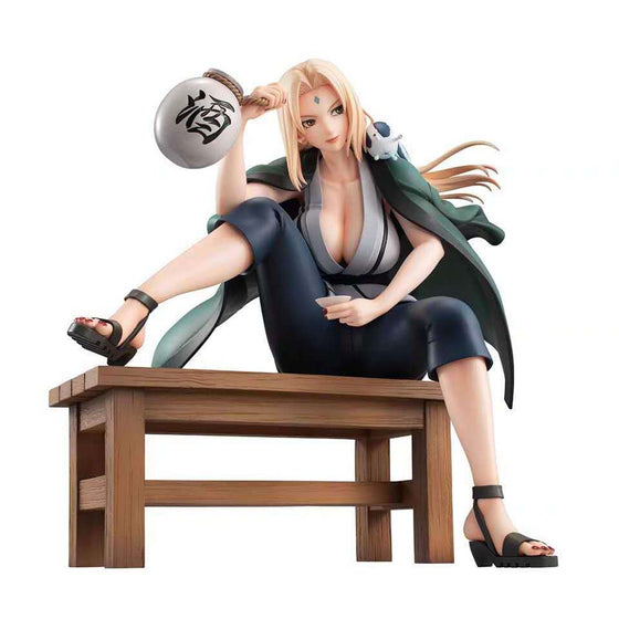 Naruto Gals Drinking Tsunade Action Figure Sexy Girl Model Toy 16cm