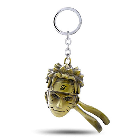 Naruto Japan Anime Uzumaki Naruto Gold Uzimake Head Cool Key Chain - Toysoff.com