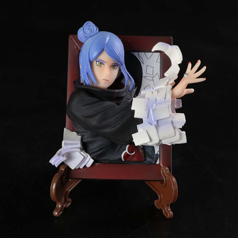 Naruto Konan and Pain Action Figure Model Photo Frame 12cm