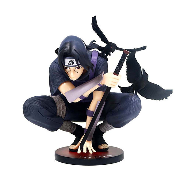 Naruto Shippuden Squatting Uchiha Itachi Action Figure Collectible Model Toy 14cm