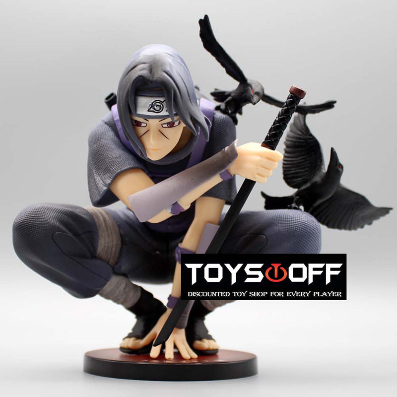 Naruto Shippuden Squatting Uchiha Itachi Action Figure Collectible Model Toy 14cm