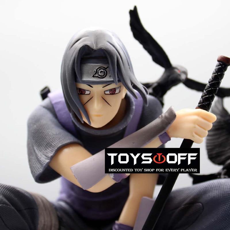 Naruto Shippuden Squatting Uchiha Itachi Action Figure Collectible Model Toy 14cm