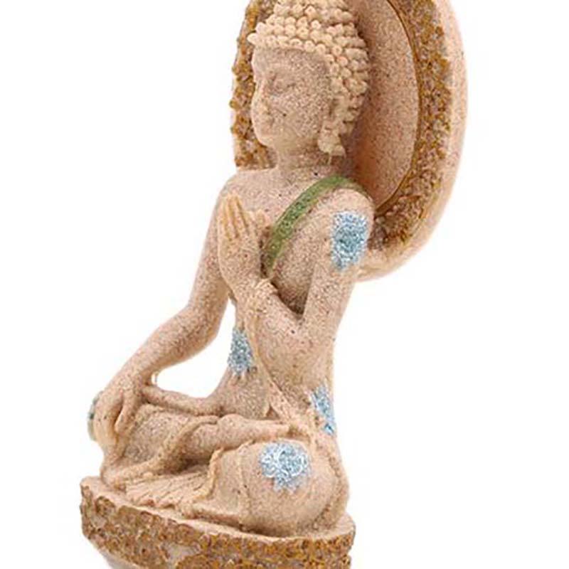 Nature Sandstone Thai Style Shakyamuni Buddha Statue 12cm