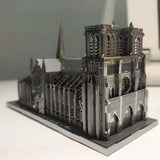 Noire Dame Cathedral Paris Silvery 3D Model Metal Puzzle DIY Assembled Toy Decorations - Toysoff.com