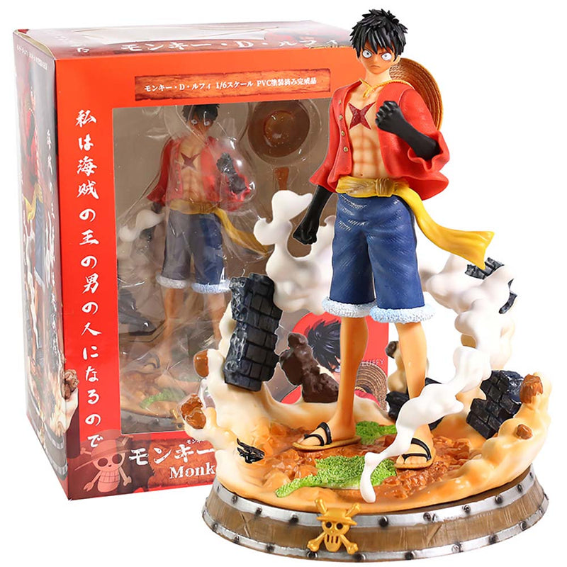 One Piece Busoshoku Haki Monkey D Luffy Action Figure Toy 25cm