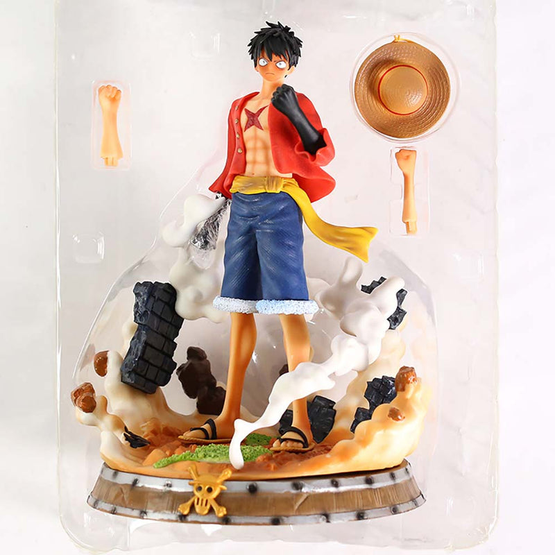 One Piece Busoshoku Haki Monkey D Luffy Action Figure Toy 25cm