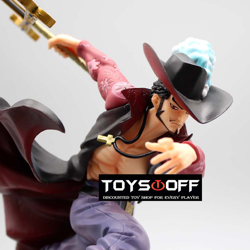 One Piece Combat ver Dracule Mihawk Action Figure Toy 19cm