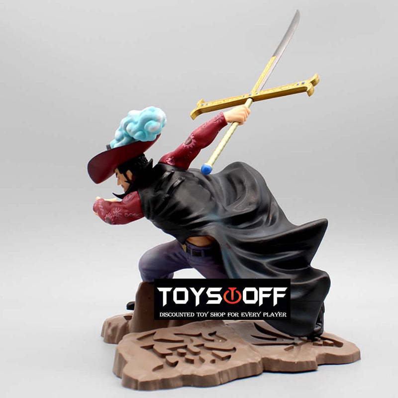 One Piece Combat ver Dracule Mihawk Action Figure Toy 19cm