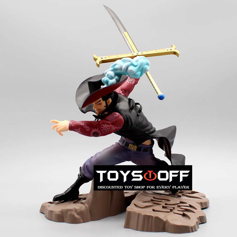 One Piece Combat ver Dracule Mihawk Action Figure Toy 19cm