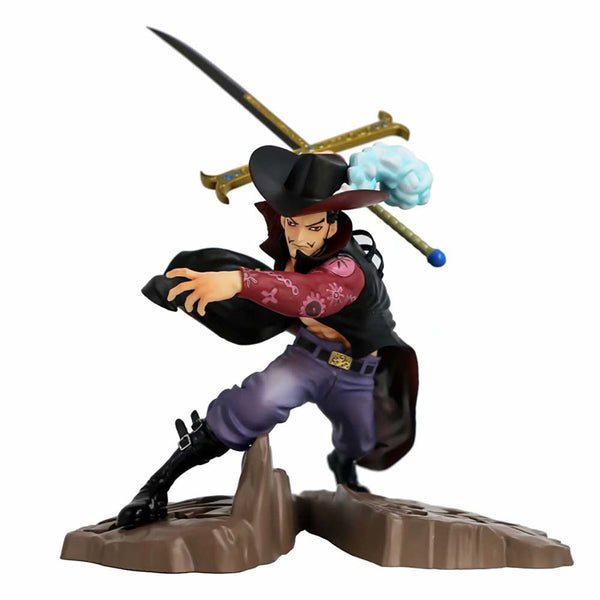 One Piece Combat ver Dracule Mihawk Action Figure Toy 19cm