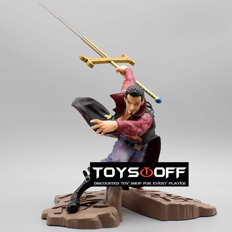 One Piece Combat ver Dracule Mihawk Action Figure Toy 19cm