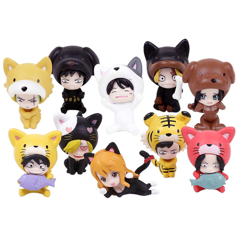 One Piece Cos Cat Q Ver Action Figure Model Toy 5pcs