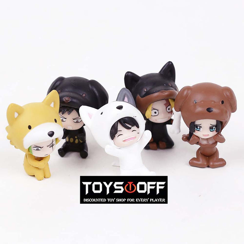 One Piece Cos Cat Q Ver Action Figure Model Toy 5pcs