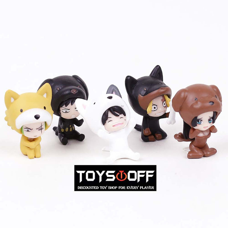 One Piece Cos Cat Q Ver Action Figure Model Toy 5pcs