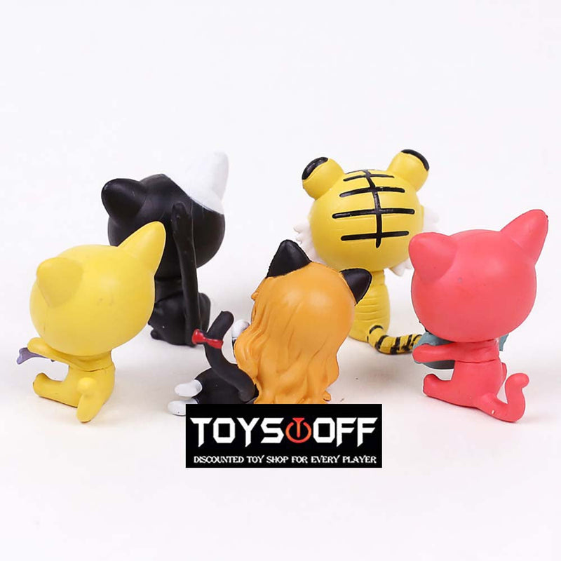 One Piece Cos Cat Q Ver Action Figure Model Toy 5pcs