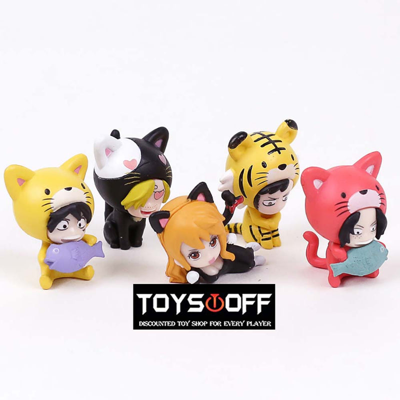 One Piece Cos Cat Q Ver Action Figure Model Toy 5pcs