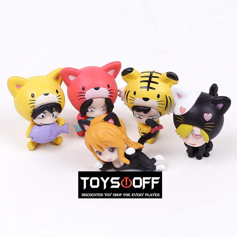 One Piece Cos Cat Q Ver Action Figure Model Toy 5pcs