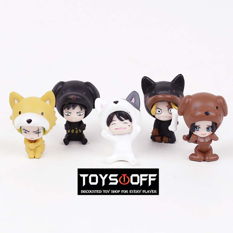 One Piece Cos Cat Q Ver Action Figure Model Toy 5pcs