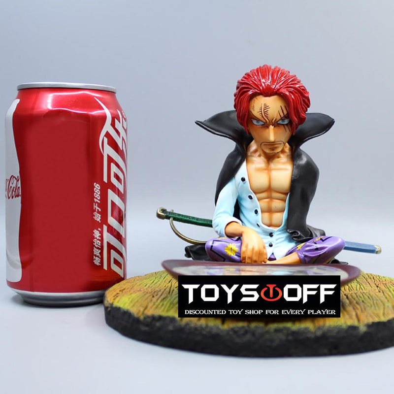 One Piece Drinking Sitting Ver Shanks Action Figure Model Toy 13cm