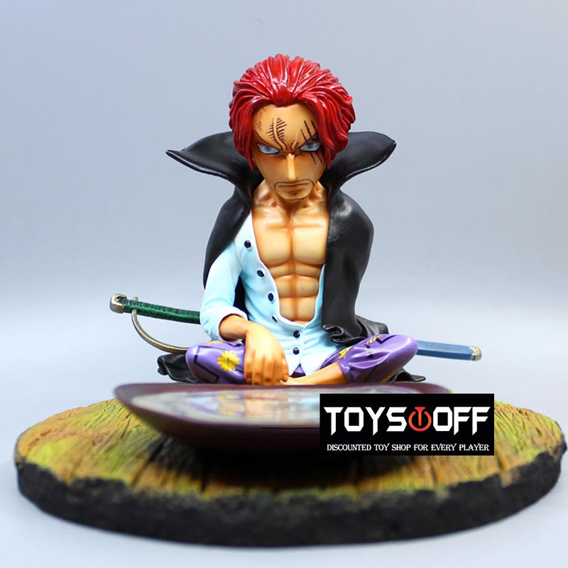 One Piece Drinking Sitting Ver Shanks Action Figure Model Toy 13cm