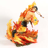 One Piece Fire Fist Portgas D Ace Statue Collectible Model 24CM - Toysoff.com