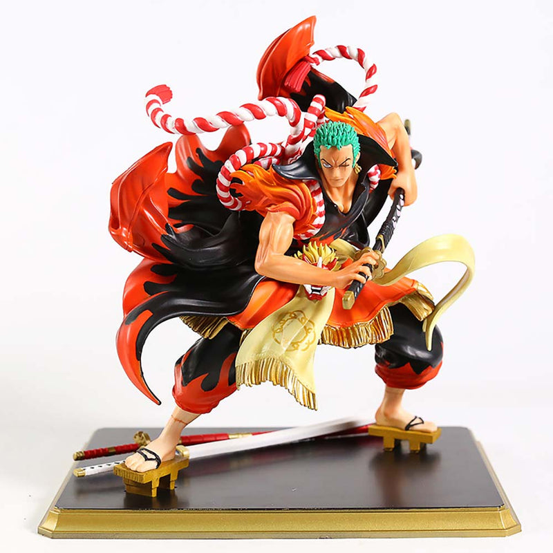 One Piece Kabuki Roronoa Zoro Ittoryu Ver Statue Action Figure 24cm