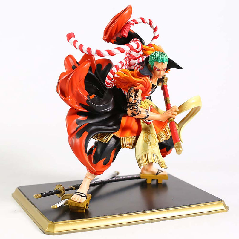 One Piece Kabuki Roronoa Zoro Ittoryu Ver Statue Action Figure 24cm