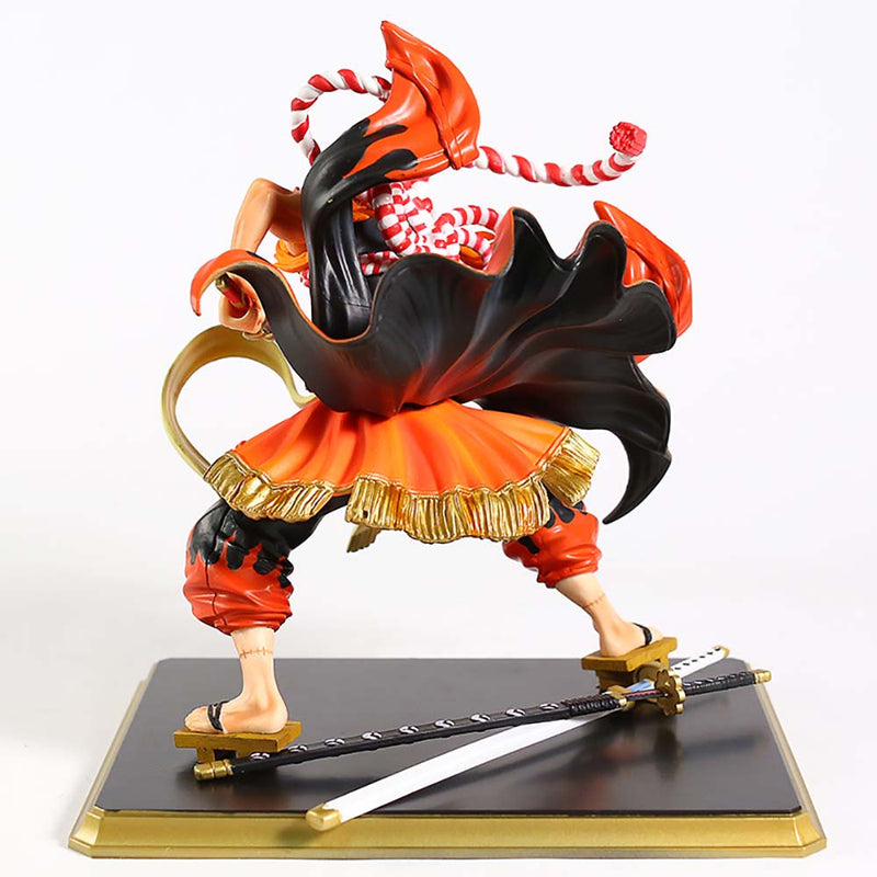 One Piece Kabuki Roronoa Zoro Ittoryu Ver Statue Action Figure 24cm