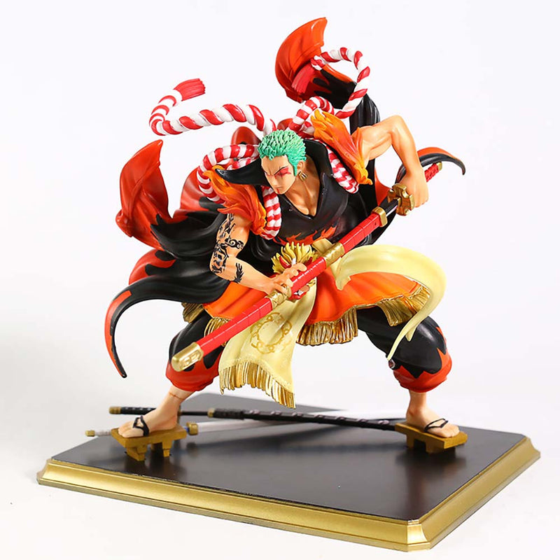 One Piece Kabuki Roronoa Zoro Ittoryu Ver Statue Action Figure 24cm