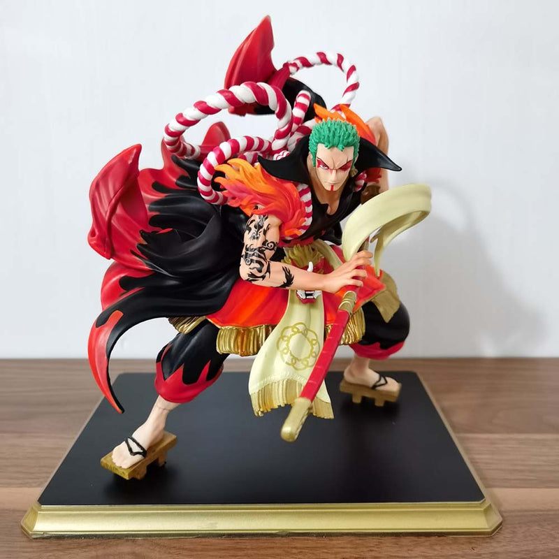 One Piece Kabuki Roronoa Zoro Ittoryu Ver Statue Action Figure 24cm