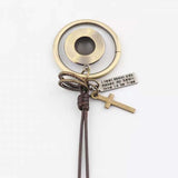 One Piece Luffy Straw Hat Necklace Accessories Retro Literary Couple Pendant - Toysoff.com