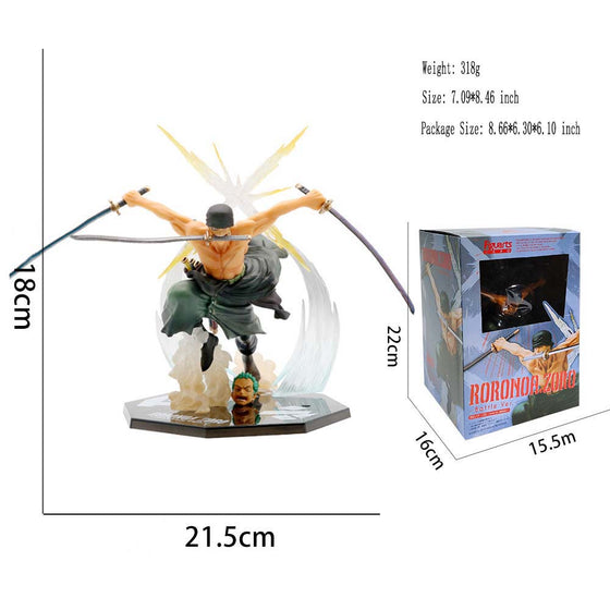 One Piece Luffy Zoro Ace Battle Ver Action Figure Toy