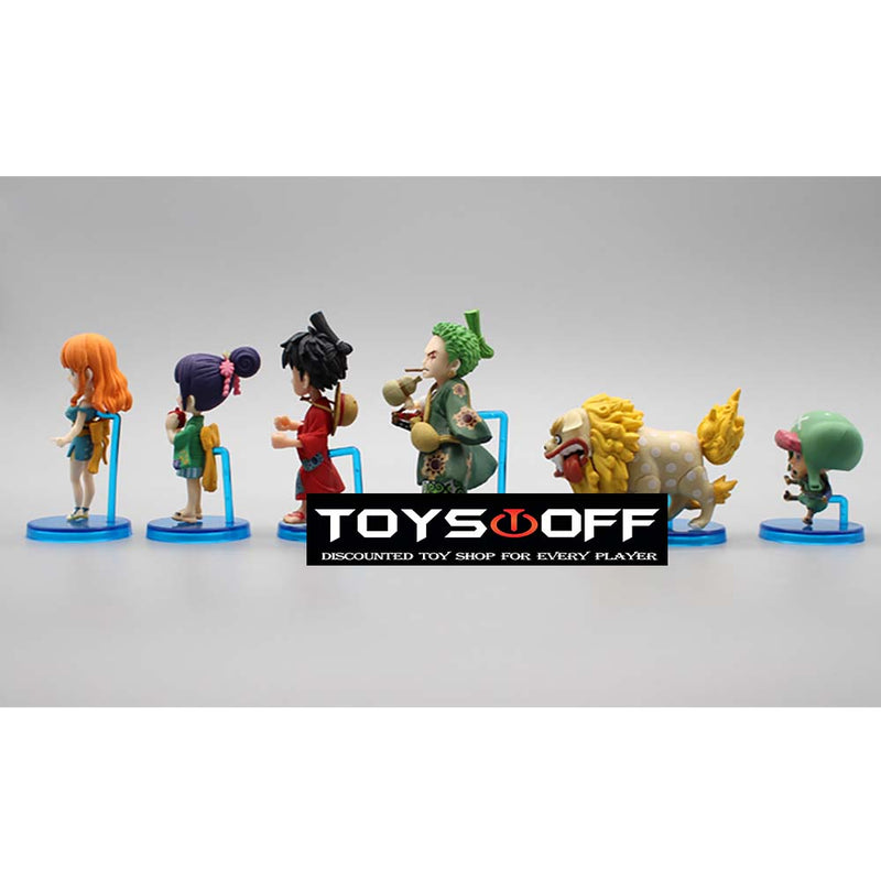 One Piece Luffy Zoro Otama Nami Chopper Kimono Ver Action Figure 6pcs