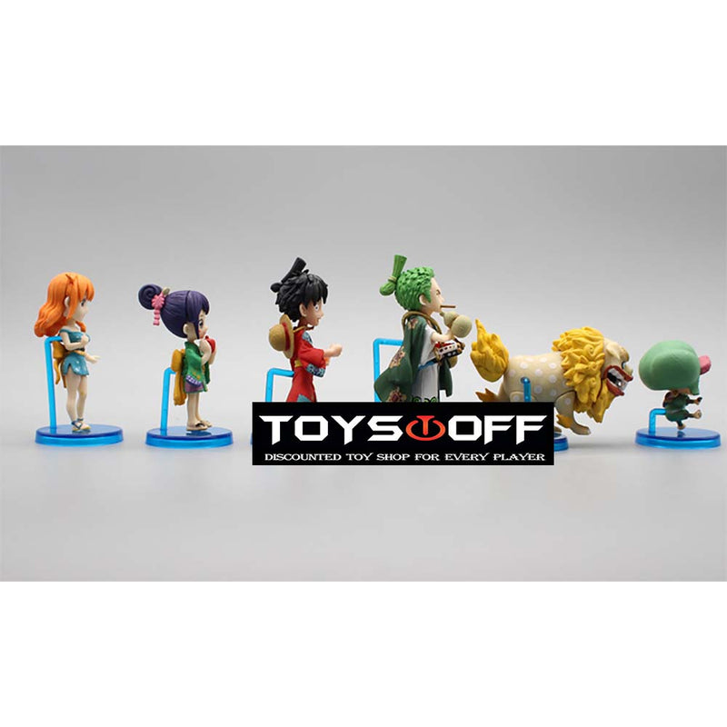 One Piece Luffy Zoro Otama Nami Chopper Kimono Ver Action Figure 6pcs