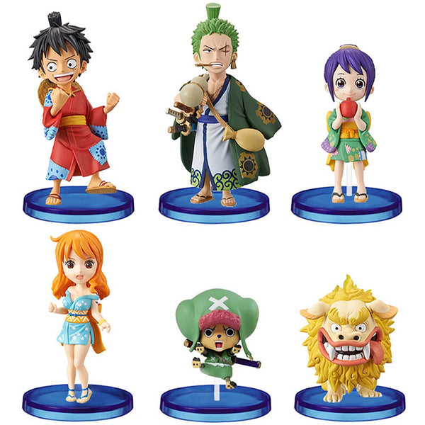 One Piece Luffy Zoro Otama Nami Chopper Kimono Ver Action Figure 6pcs