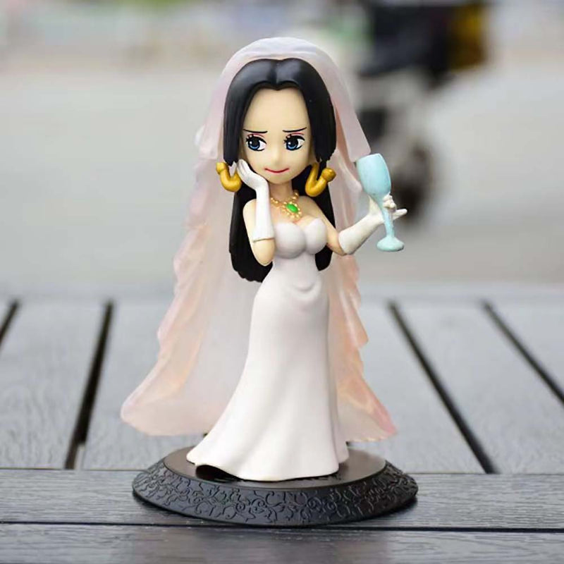 One Piece Monkey D Luffy Boa Hancock Wedding Ver Action Figure 8cm