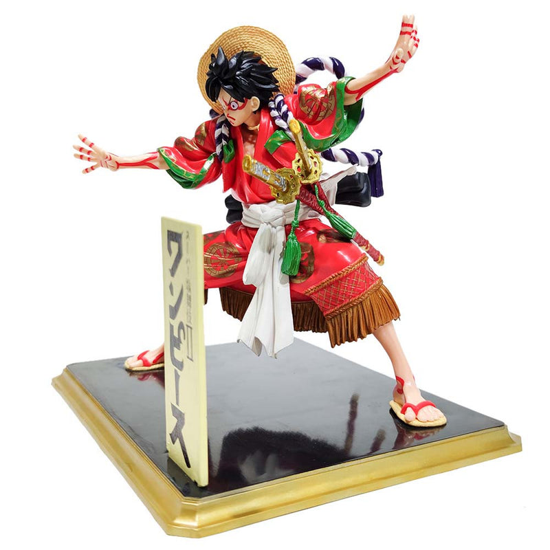 One Piece Monkey D Luffy Kabuki Ver Action Figure Toy 19cm