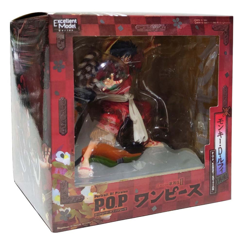 One Piece Monkey D Luffy Kabuki Ver Action Figure Toy 19cm