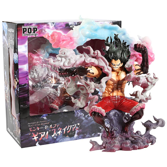 One Piece P.O.P Monkey D Luffy Gear 4 Snake Man Action Figure 28cm