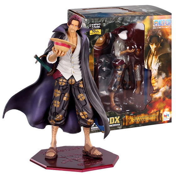 One Piece POP Deluxe Red Haired Pirates Shanks Action Figure 25cm