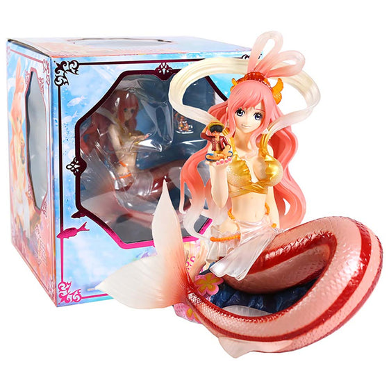 One Piece Princess Shirahoshi with Luffy Action Figure Model Toy 23cm