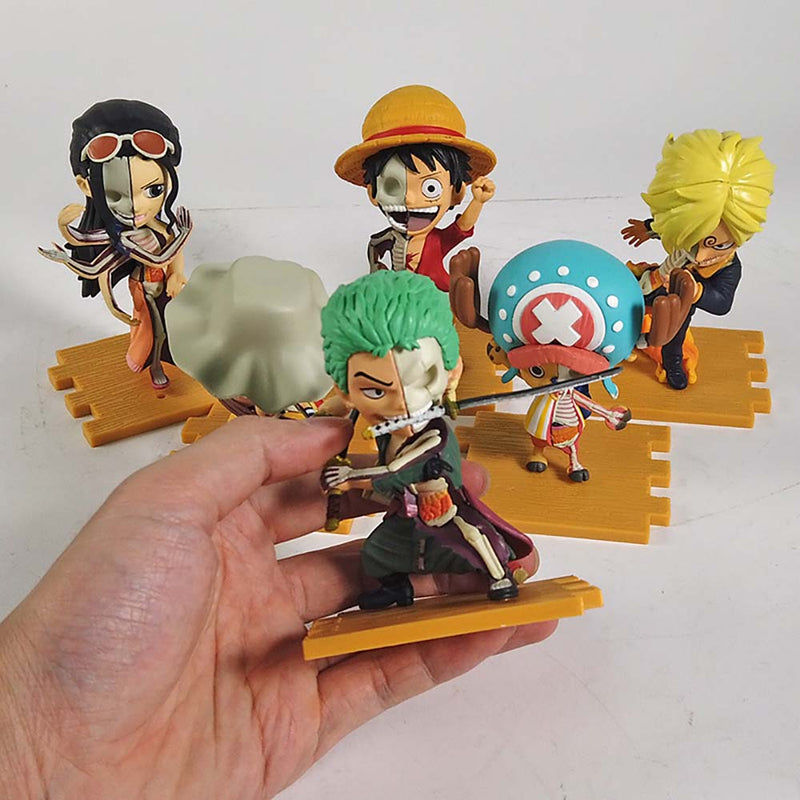 One Piece Q Version Luffy Robin Sanji Zoro Chopper Usopp Action Figure 6pcs/set