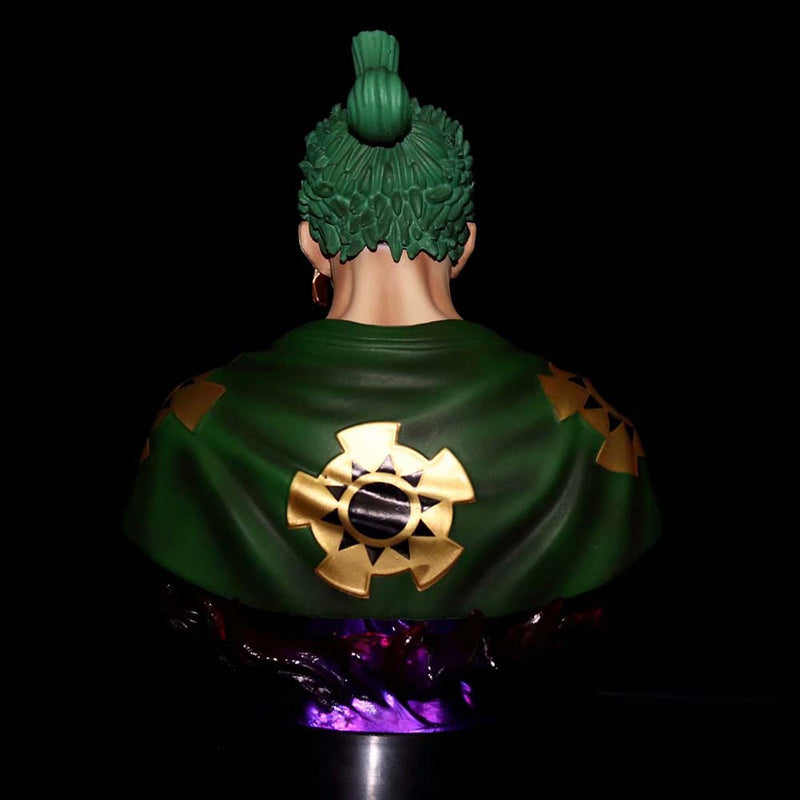 One Piece Roronoa Zoro Action Figure Bust Statue Night Lights Toy 16cm