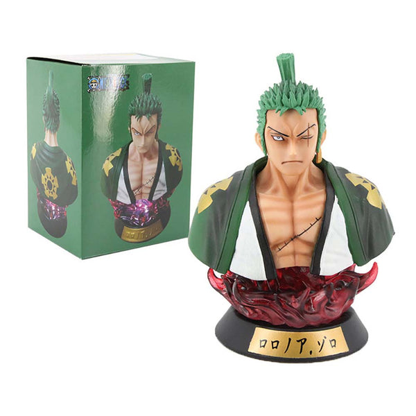 One Piece Roronoa Zoro Action Figure Bust Statue Night Lights Toy 16cm