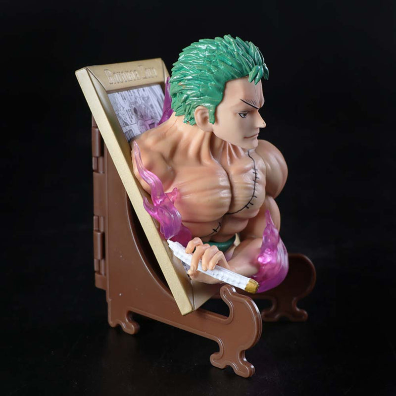 One Piece Roronoa Zoro Nami Usopp Action Figure Model Photo Frame 12cm