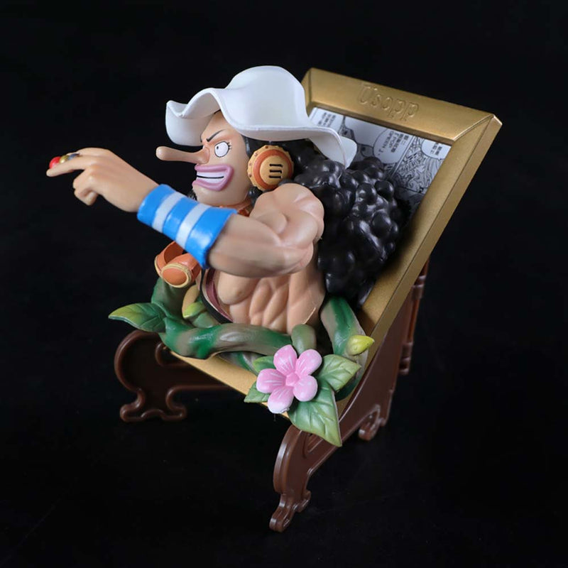 One Piece Roronoa Zoro Nami Usopp Action Figure Model Photo Frame 12cm